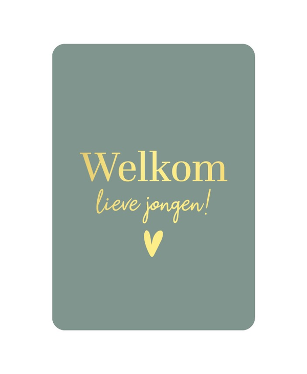 A6 kaart - Welkom lieve jongen