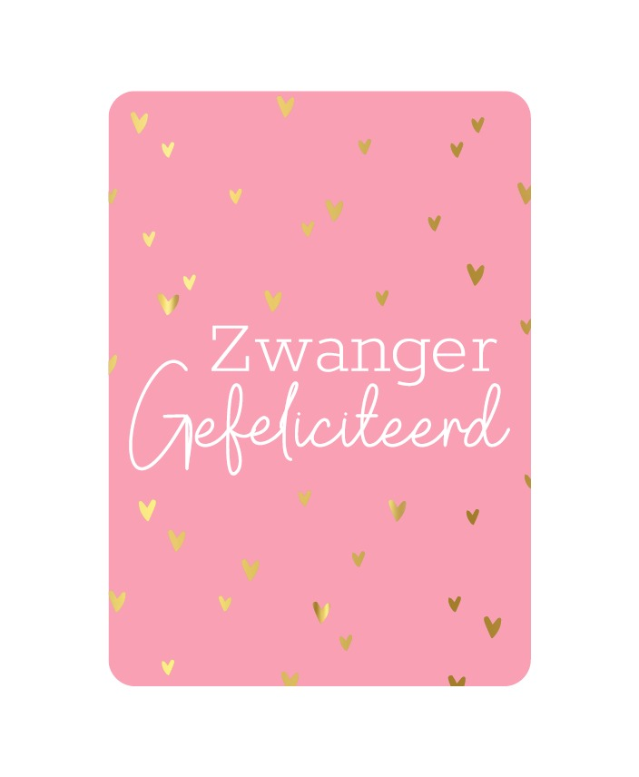 A6 kaart - Zwanger - Gefeliciteerd