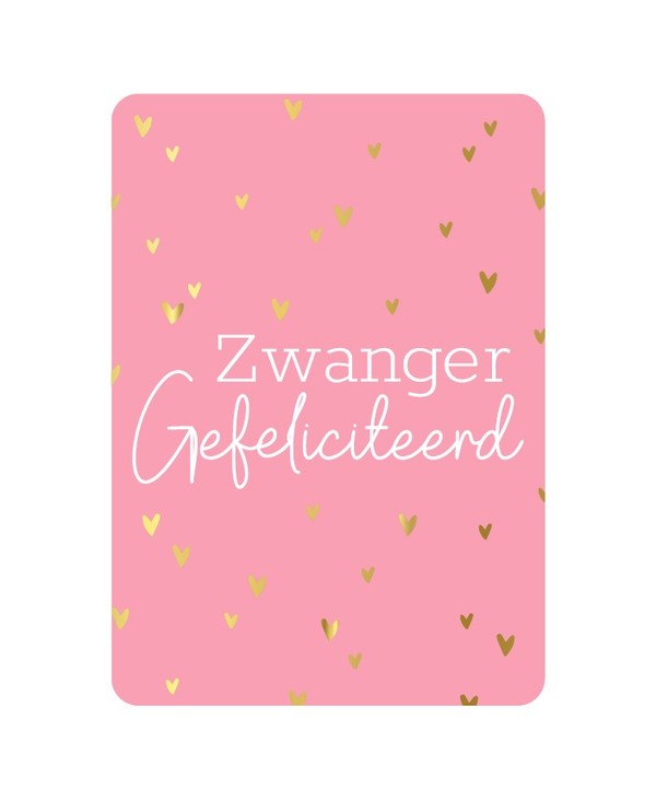 A6 kaart - Zwanger - Gefeliciteerd