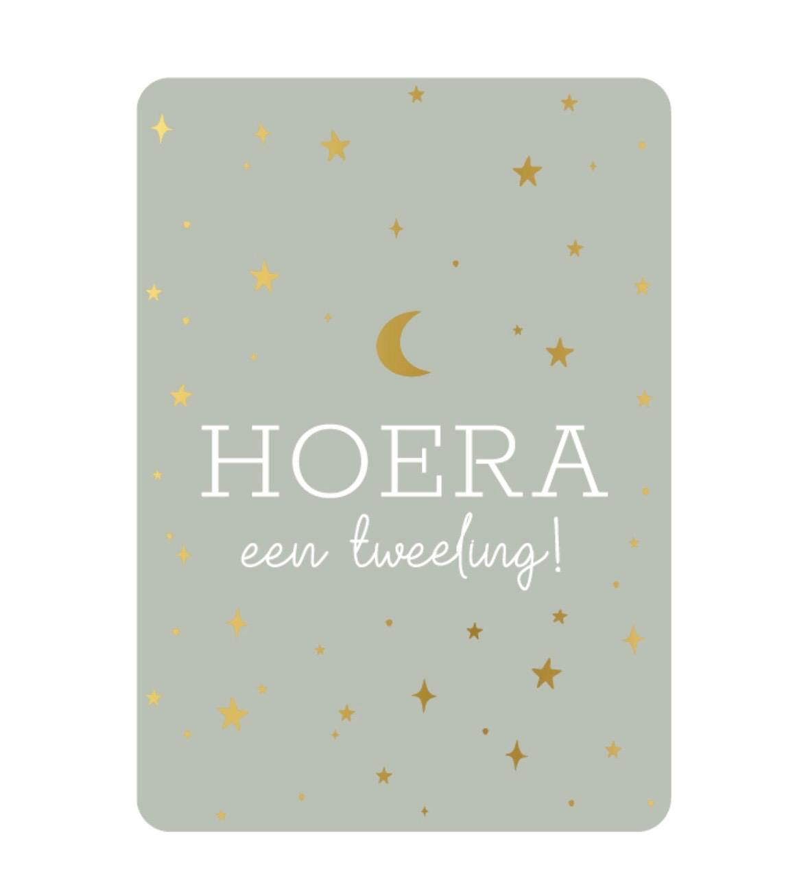 A6 kaart - Hoera een tweeling!