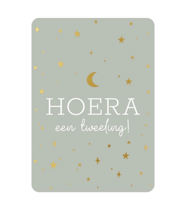 A6 kaart - Hoera een tweeling!