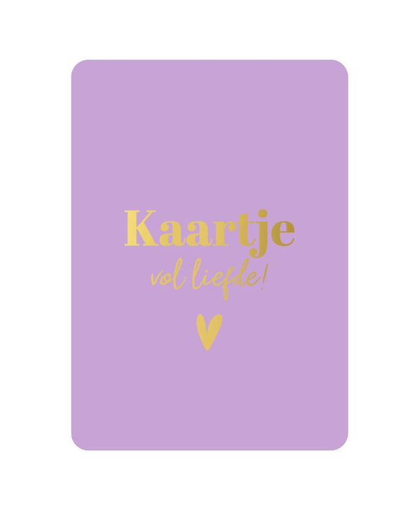 A6 kaart - Kaartje vol liefde - lila