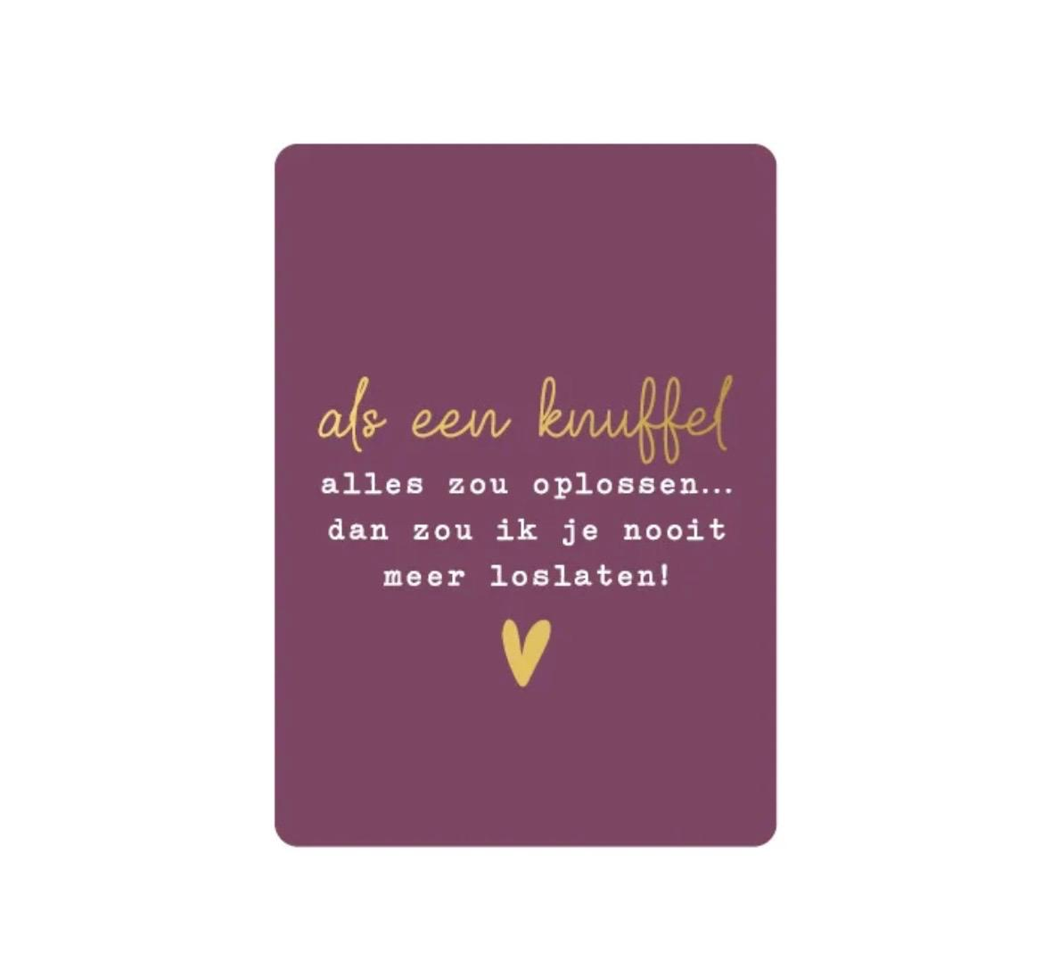 A6 kaart - Als een knuffel alles zou oplossen....