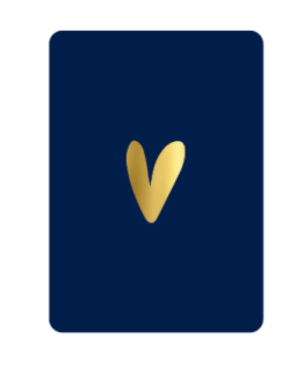 A6 kaart - Hartje blauw