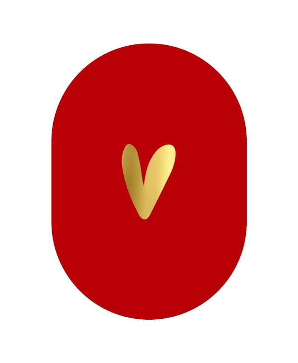 A6 kaart - Hartje rood