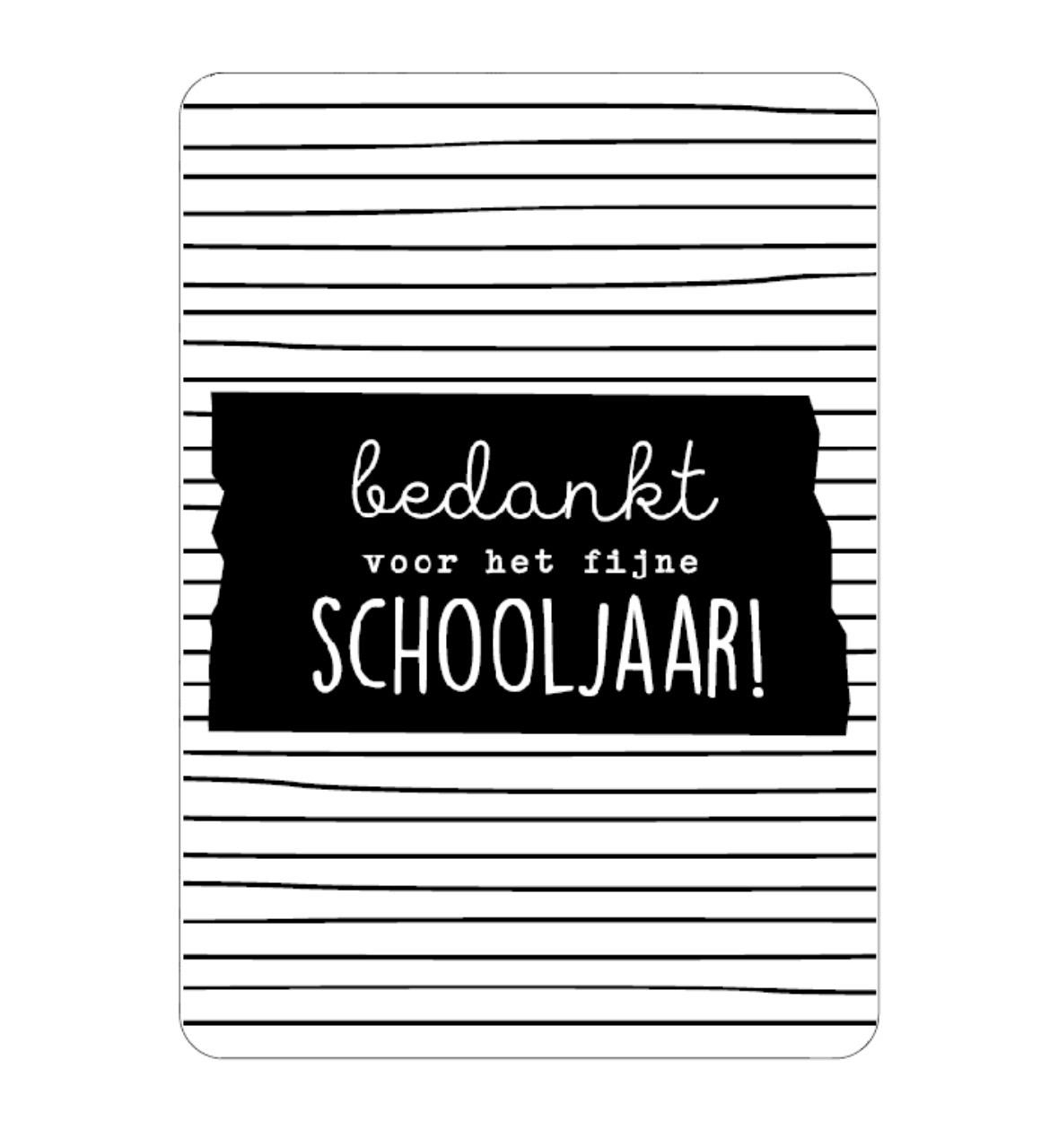 A6 kaart - Bedankt voor het schooljaar