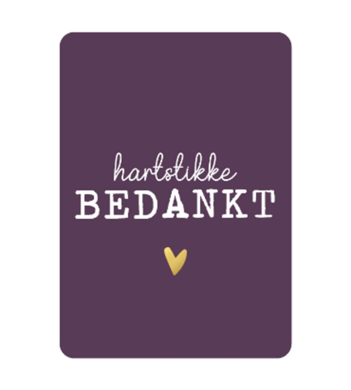 A6 kaart - Hartstikke bedankt