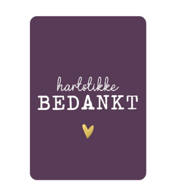A6 kaart - Hartstikke bedankt