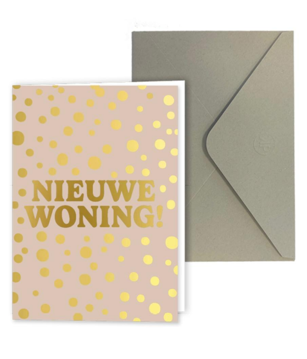 A6 wenskaart gevouwen - Nieuwe woning