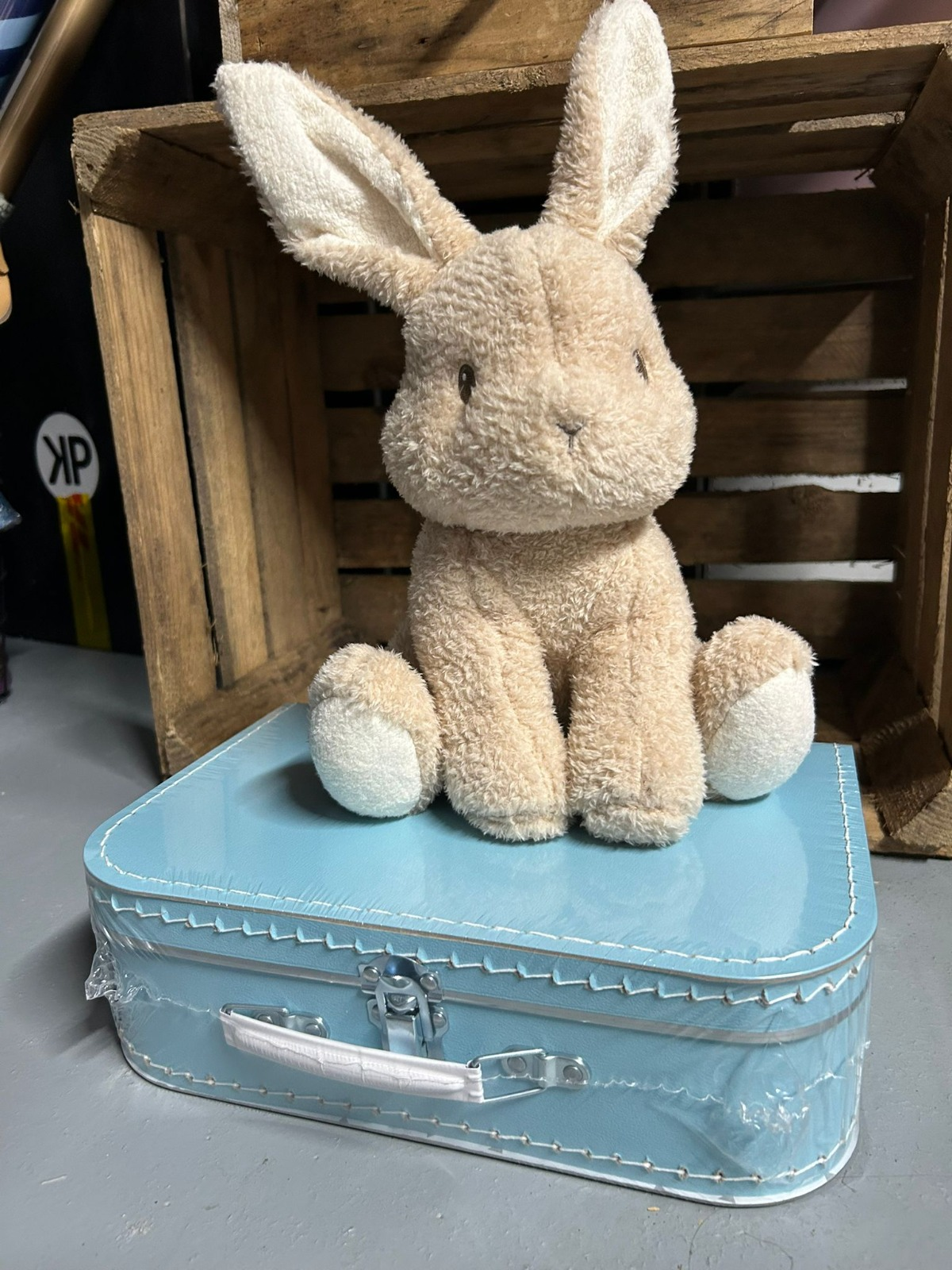 Koffertje - lichtblauw 30 cm - gepersonaliseerd