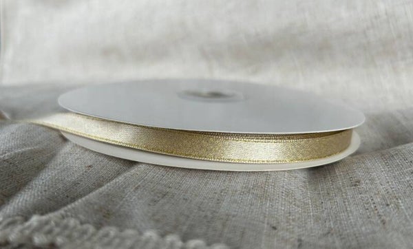 Satijnlint 8mm Ecru- 5 meter