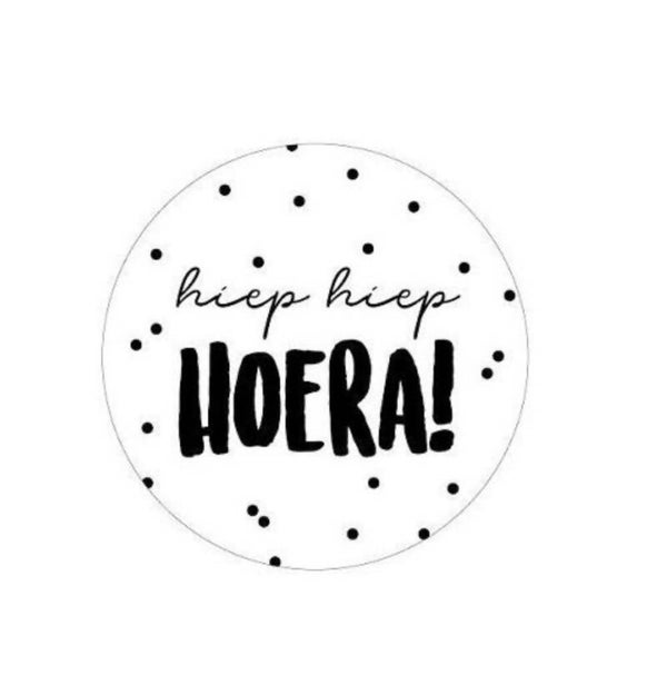 Stickers (10st) - hiep hiep hoera!