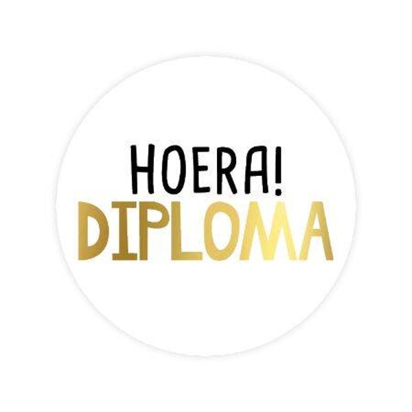 Sticker (5 st) "Hoera Diploma"