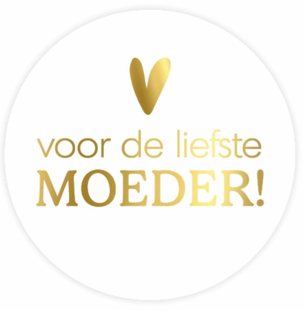 Stickers (5st) - voor de liefste moeder! - hartje