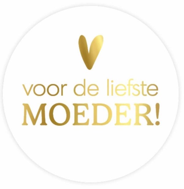 Stickers (5st) - voor de liefste moeder! - hartje
