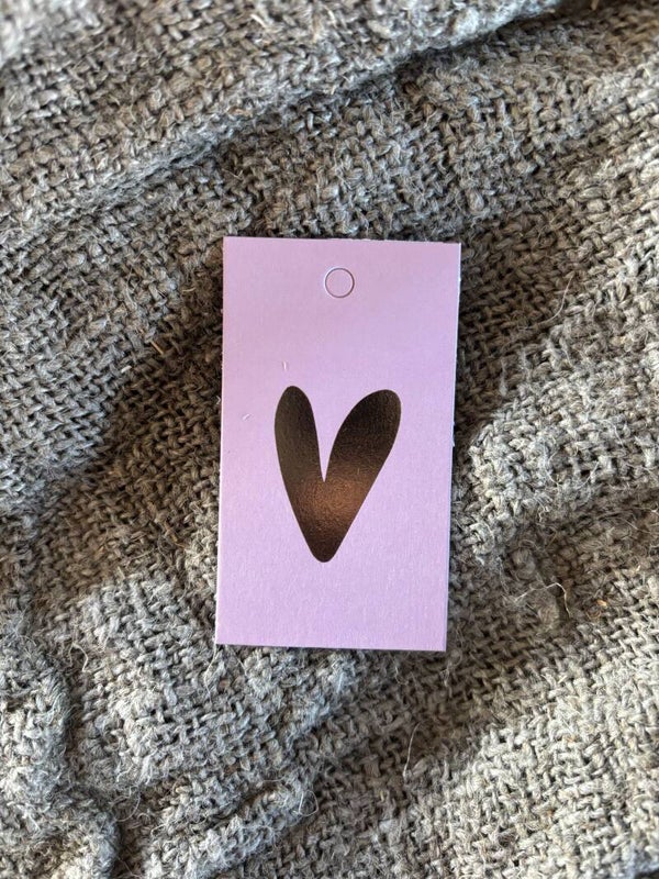 Cadeaulabel - hartje - 40x70mm