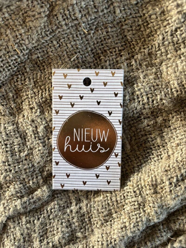 Cadeaulabel - nieuw huis - 40x70mm