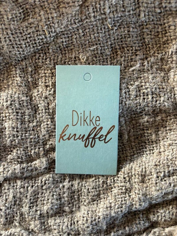 Cadeaulabel - dikke knuffel - 40x70mm