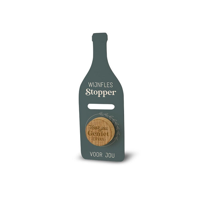 Wijnfles stopper - Voor jou, geniet ervan!