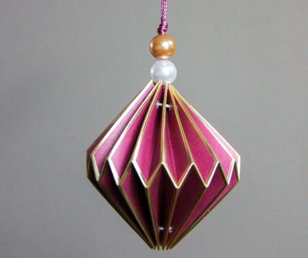 Kerstboomhanger | Papier | Roze