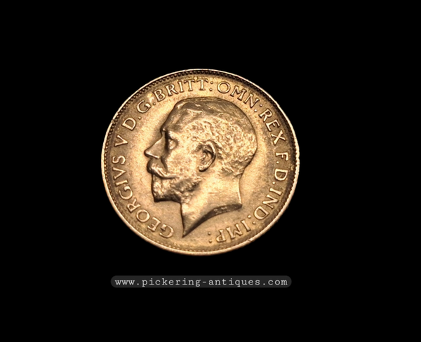 1915 22CT GOLD HALF SOVEREIGN