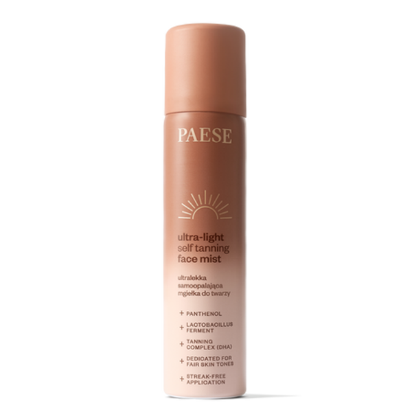 Ultra-light self tanning face mist