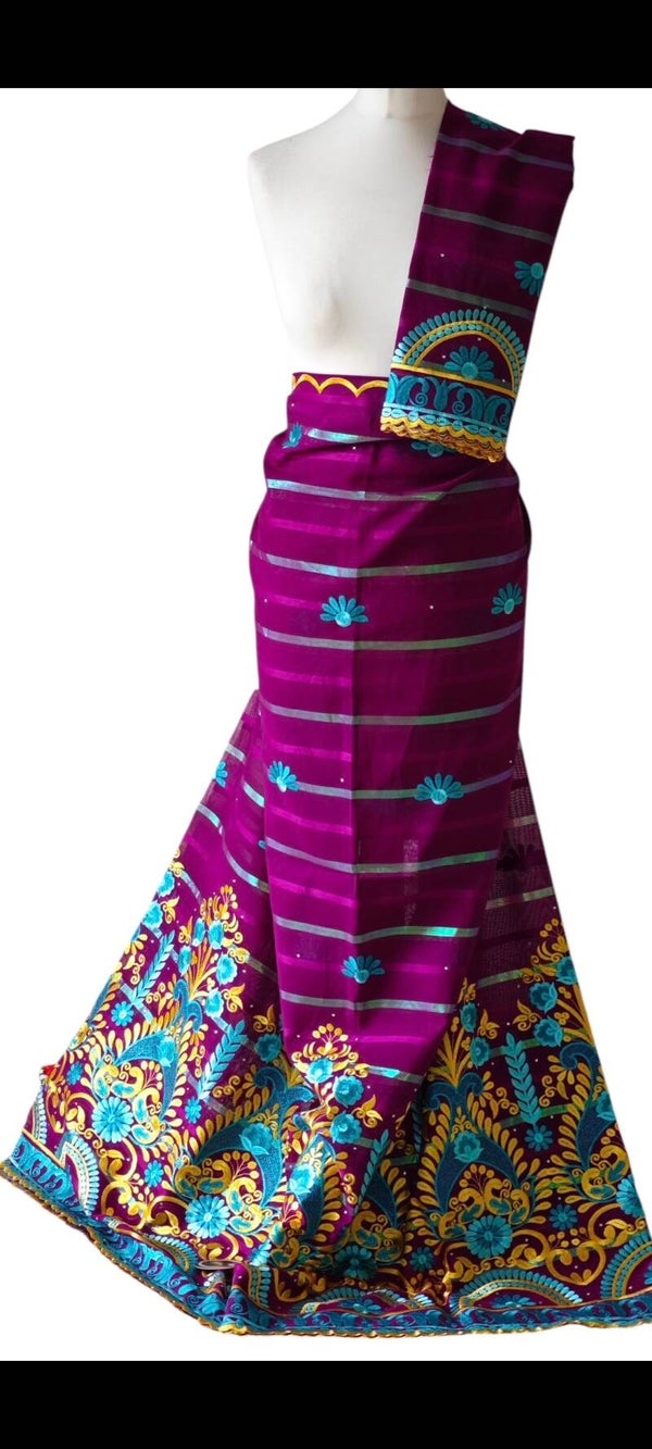 Salouva tissu brillant avec diamants