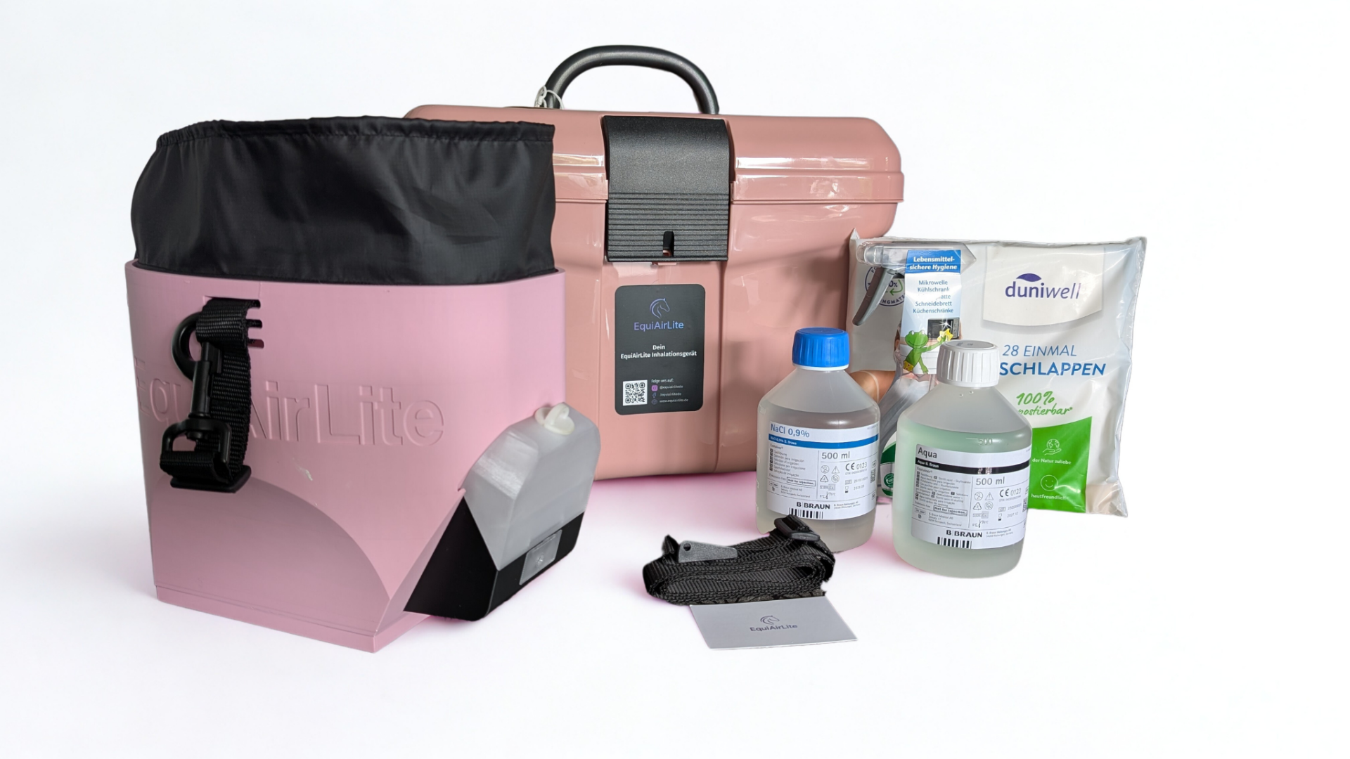 EquiAirLite Inhalator Rosa - zestaw