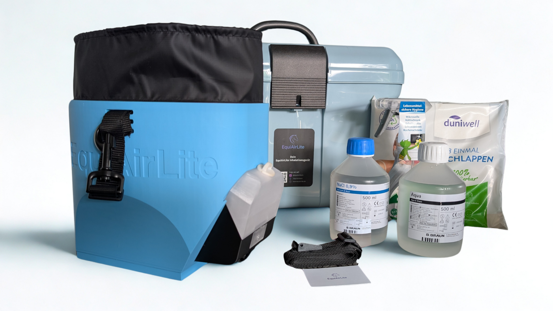 EquiAirLite Inhalator Blue - zestaw