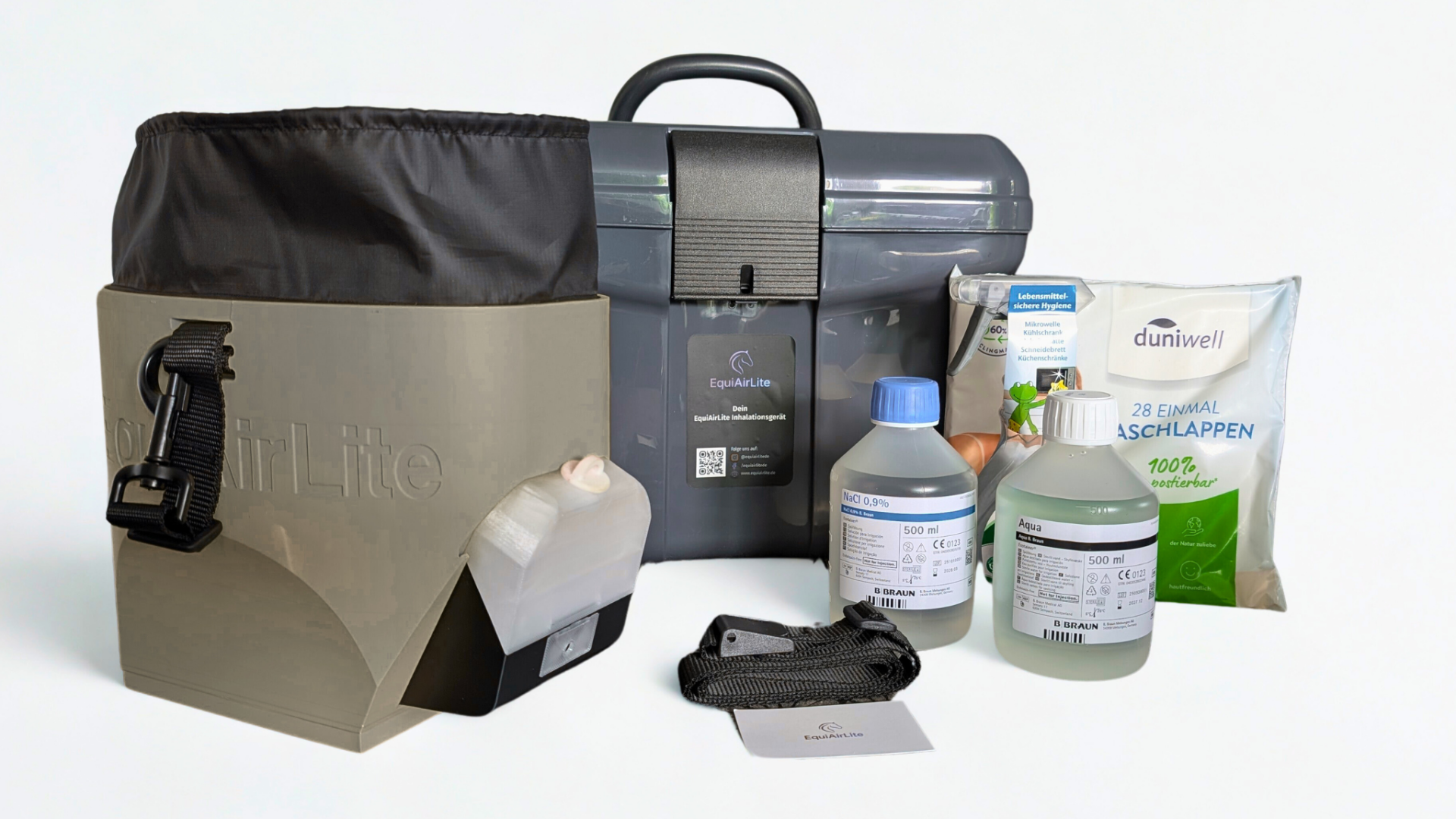 EquiAirLite Inhalator Gray - zestaw
