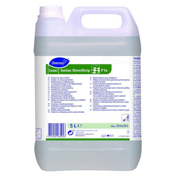 TASKI Jontec OmniStrip F1e 5L - Détergent puissant/décapant à sec pour la méthode spray