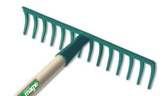 RATEAU DE JARDIN 14 dents cintrées emmanché