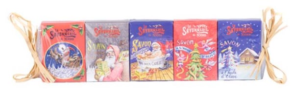 Papillote de Noël & Savons 5x25g