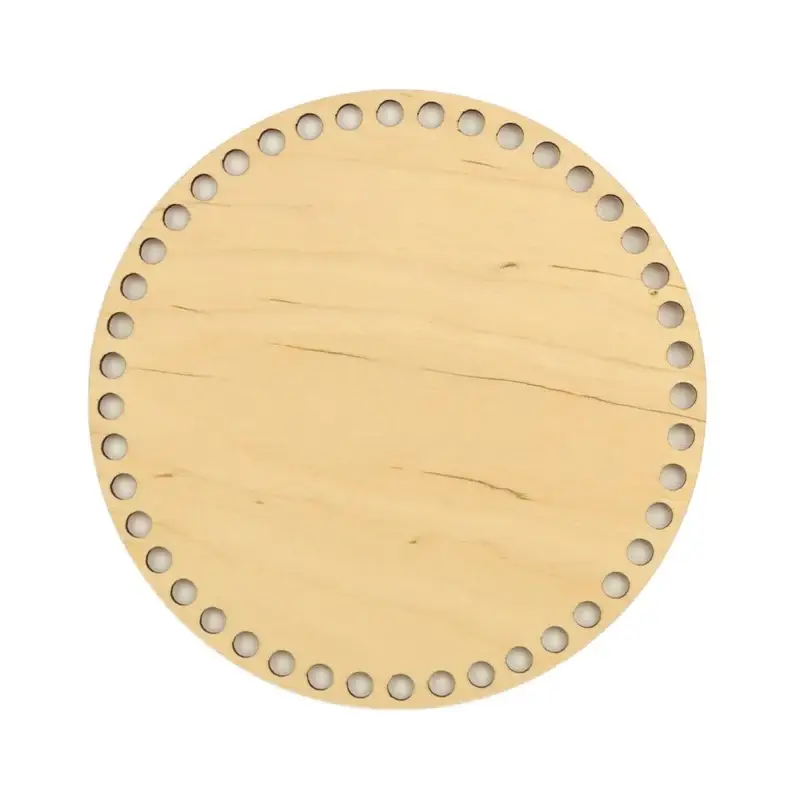 Durable berkenhouten tasbodem rond geperforeerd - 25 cm