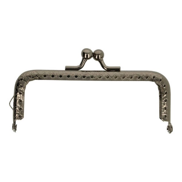 Tasbeugel - Portemonnee sluiting 10cm oud zilver