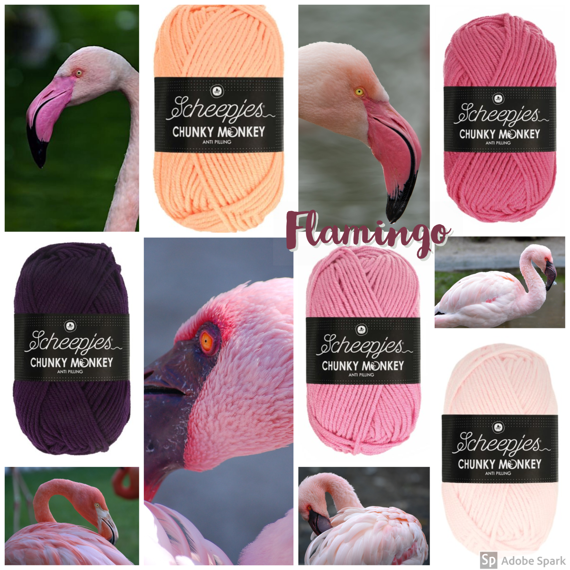Pakket Scheepjes Chunky Monkey of Colour Crafter 'Flamingo'