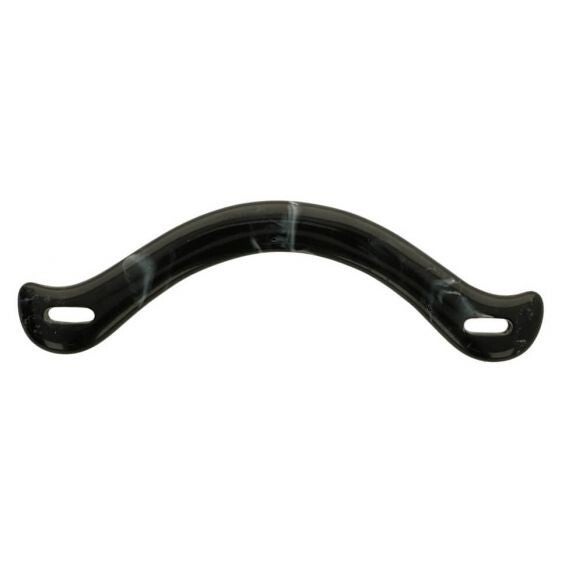 Tasbeugels kunststof 19 cm - Zwart marmer