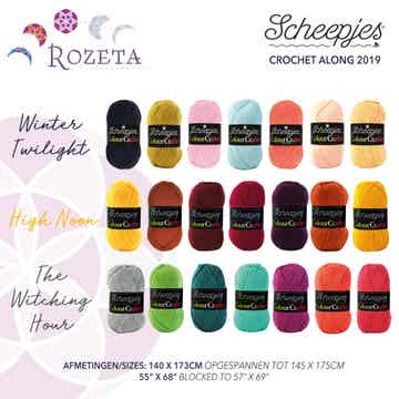 Garenpakket Scheepjes CAL 2019 Rozeta Deken - Scheepjes Colour Crafter - Winter Twilight