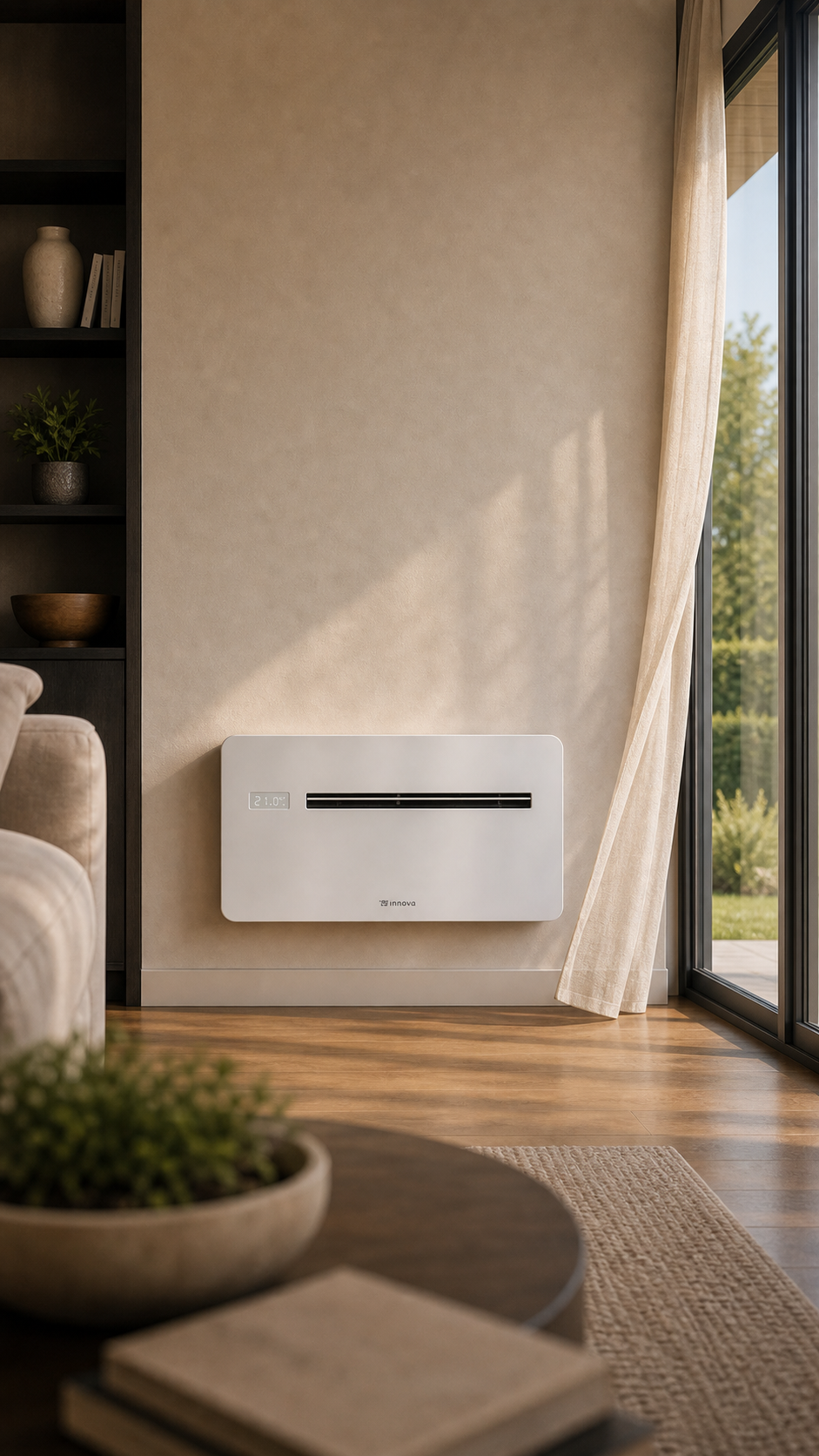 Innova Aircoheater 2.0 geïnstalleerd in living