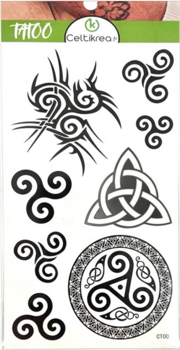 ⚫ Tatouage Éphémère Triskèle – Motif Celtique Élégant et Mystique