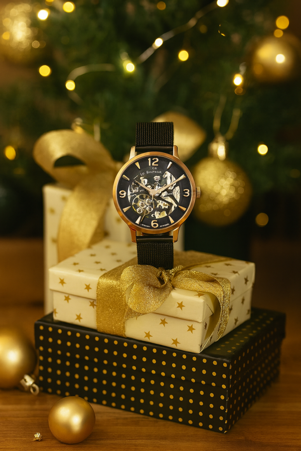 Certus Montre Femme Automatique Acier PVD Noir Milanais 630682