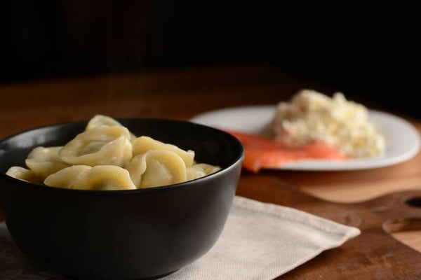 SALMON AND COTTAGE CHEESE PELMENI
