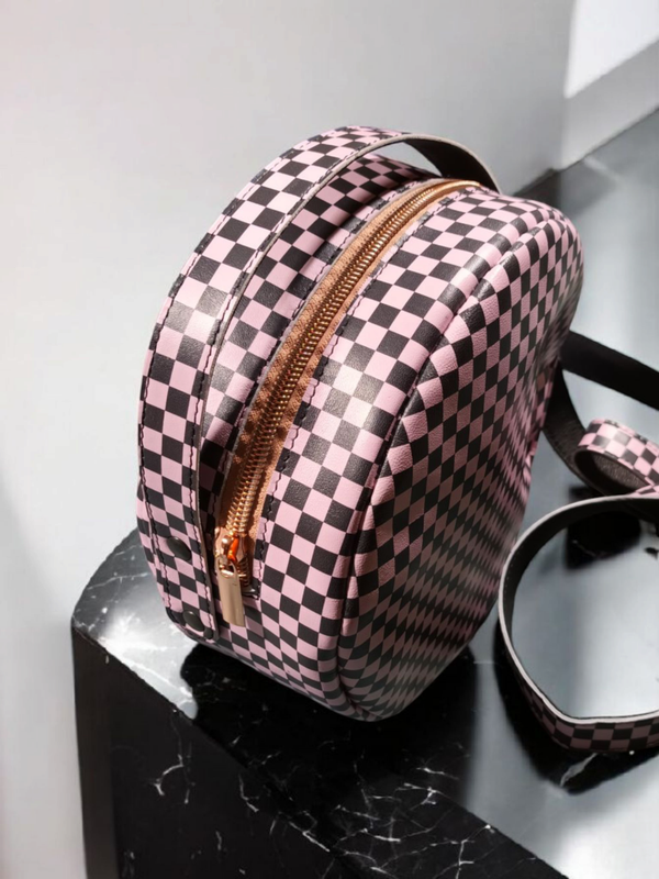 petit sac rond damier