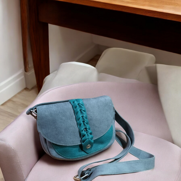 Sac à main Avispano gris et vert