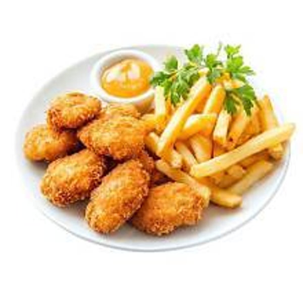7 kip nuggets met frietjes en appelmoes - Kind