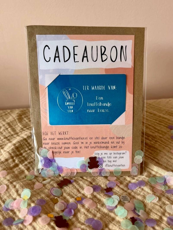 Cadeaubon knuffelbandje