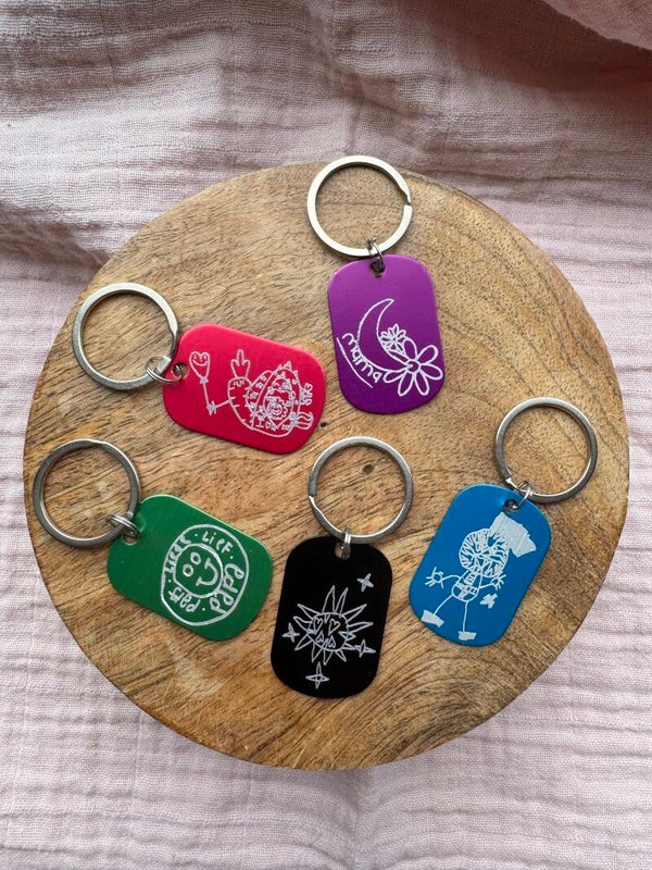 Sleutelhanger met tekening