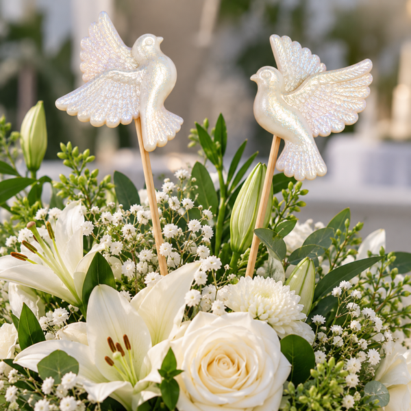 8,40 🕊️ Pics décoratifs Colombe en résine – Lot de 12