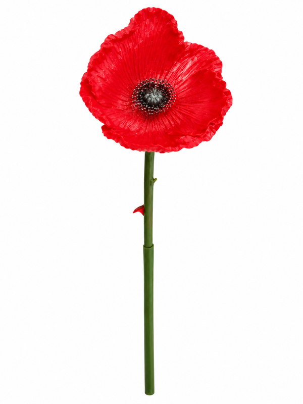 Coquelicot décoratif en résine – 30 cm 🌺
