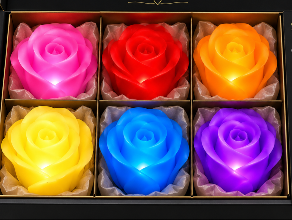 🌹 Kit Découverte Professionnel – 6 Têtes de Roses Unies phosphorescente
